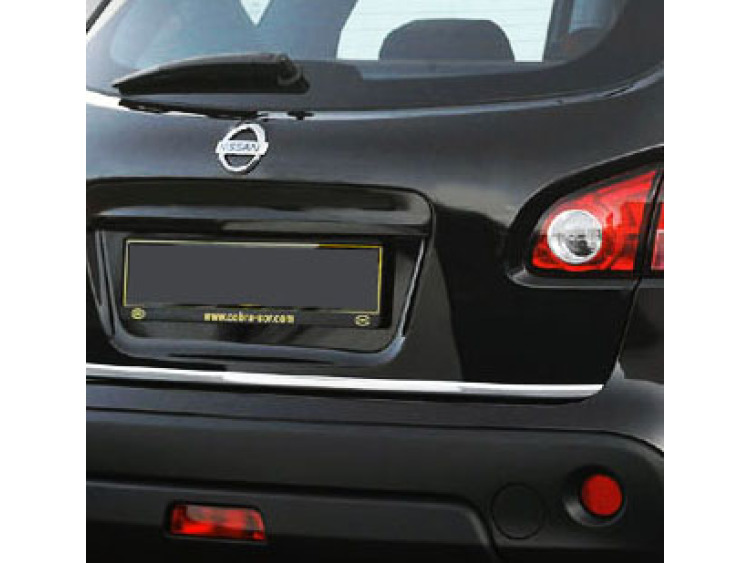 Chrom-Zierleiste f&uuml;r Kofferraum Nissan Qashqai +2 08-10 Nissan Qashqai +2 phase 2 10-14 Nissan Qashqai +2 phase 3 Nissan Qashqai 07-10 Nissan Qashqai phase 2 10-14 Nissan Qashqai phase 3