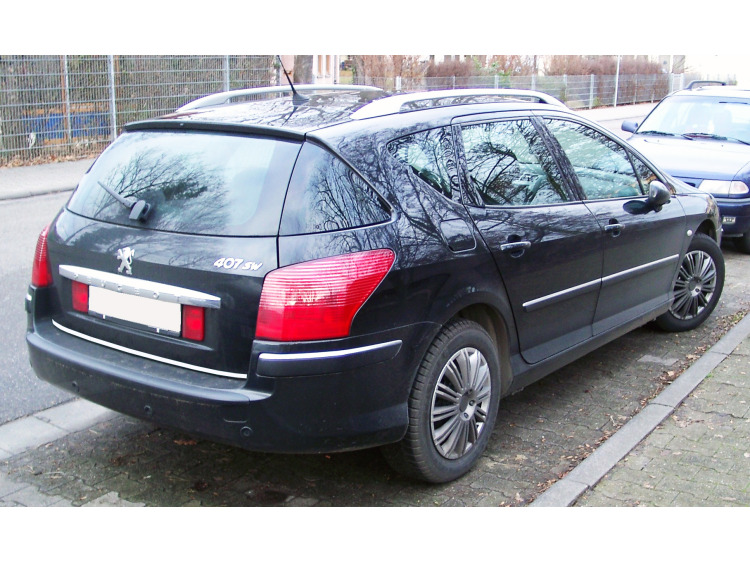 Chrom-Zierleiste f&uuml;r Kofferraum Peugeot 407 SW