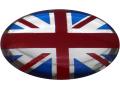 Nietenkappen f&uuml;r Nummernschilder Britische Flagge Gro&szlig;britannien UK (silber)
