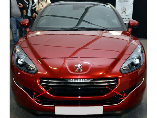 ZierChromleiste für KühlergrillUnterteil Peugeot RCZ 1215 facelift