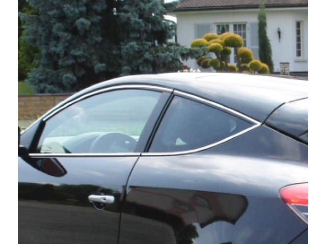 ZierChromleiste für seitliche Autofensterkonturen Renault Mégane III coupé 0812 Renault Mégane III phase 2 coupé 1213 Renault Mégane III phase 3 coupé 1321